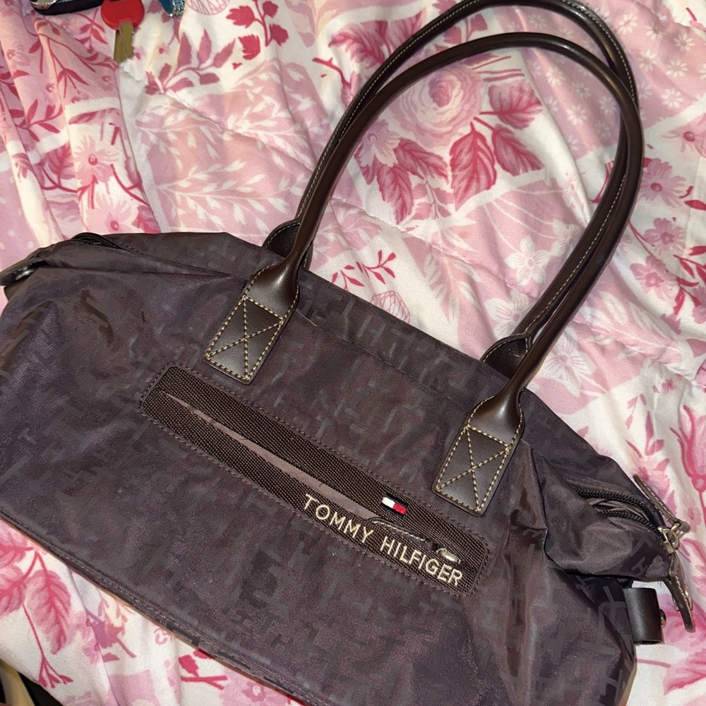 Tommy Hilfiger Dark Brown Tote Bag